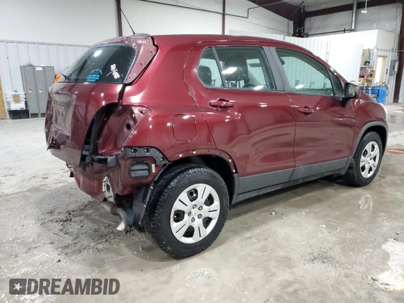2017 Chevrolet Trax LS with VIN 3GNCJKSB3HL258491, listed as a Copart auction lot 47869575 with 128,613 mi miles and Salvage Title. Bid and sale history available at carsss.com. Image 3.