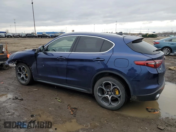 2019 Alfa Romeo Stelvio Ti with VIN ZASPAKBN4K7C58880, listed as a Copart auction lot 49688885 with 43,764 mi miles and Clean title. Bid and sale history available at DreamBid. Image 2.