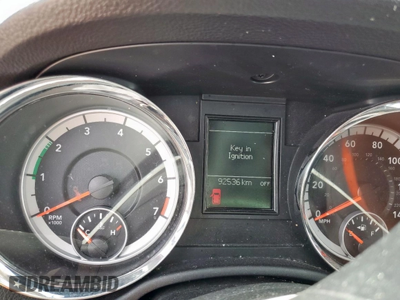 2013 Dodge Durango SXT with VIN 1C4RDHAG8DC694849, listed as a Copart auction lot 61415165 with 92,536 mi miles and Salvage title. Bid and sale history available at DreamBid. Image 9.