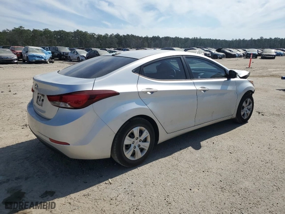 2016 Hyundai Elantra SE with VIN 5NPDH4AE6GH715101, listed as a Copart auction lot 46816715 with 133,348 mi miles and Salvage Title. Bid and sale history available at carsss.com. Image 3.