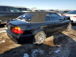2002 BMW 3 Series 325Ci with VIN WBABS33432JY42568, listed as a Copart auction lot 46232065 with 91,310 mi miles and Salvage Title. Bid and sale history available at carsss.com. Image 3.