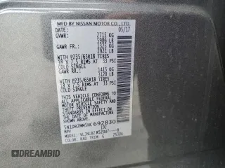 2017 Nissan Pathfinder SV с VIN 5N1DR2MM5HC692830, выставлен на аукционе Copart как лот 61478545 с пробегом 95 162 миль миль и Списание • Salvage title. История ставок и продаж доступна на DreamBid. Изображение 14.
