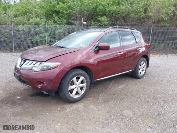 2009 Nissan Murano SL with VIN JN8AZ18W59W131772, listed as a IAAI auction lot 42062662 with 87,189 mi miles. Bid and sale history available at carsss.com. Image 2.