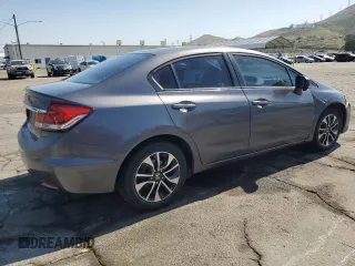 2014 Honda Civic Sedan EX with VIN 19XFB2F86EE213594, listed as a Copart auction lot 53097565 with 145,219 mi miles and Salvage Title. Bid and sale history available at carsss.com. Image 3.