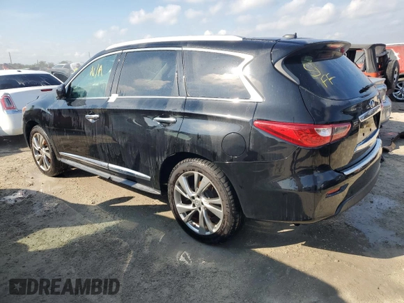 2013 Infiniti JX35 with VIN 5N1AL0MM9DC352745, listed as a Copart auction lot 74570944 with 0 mi miles and Non Repairable. Bid and sale history available at carsss.com. Image 2.