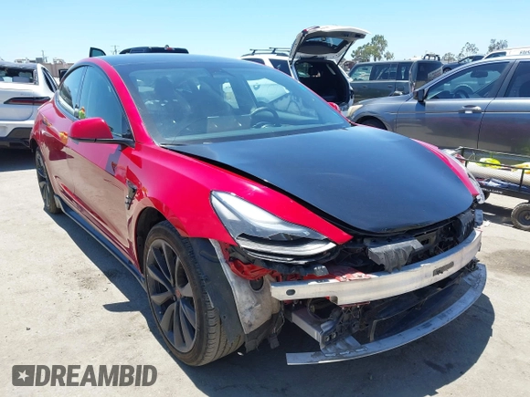 2023 Tesla Model 3 z VIN 5YJ3E1EA4PF454981, wystawiony jako IAAI lot #42704135 z przebiegiem 93 008 mil mil oraz . Historia ofert i sprzedaży dostępna na DreamBid. Obrazek 1.
