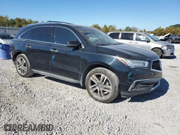 2018 Acura MDX Advance with VIN 5J8YD3H9XJL001637, listed as a Copart auction lot 76556854 with 76,886 mi miles and Salvage Title. Bid and sale history available at DreamBid. Image 4.