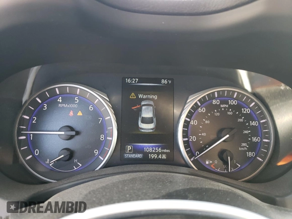 2015 Infiniti Q50 Premium z VIN JN1BV7AR6FM401105, wystawiony jako Copart lot #56982265 z przebiegiem 108 256 mil mil oraz Czysty tytuł • Clean title. Historia ofert i sprzedaży dostępna na DreamBid. Obrazek 9.