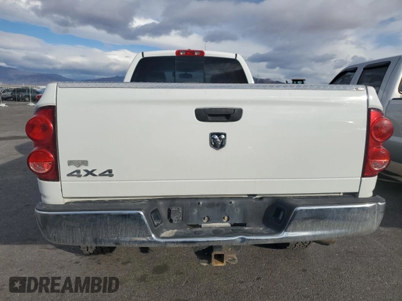 2007 Dodge Ram 2500 SLT with VIN 1D7KS28C07J556137, listed as a Copart auction lot 47265545 with 167,014 mi miles and Salvage Title. Bid and sale history available at carsss.com. Image 6.