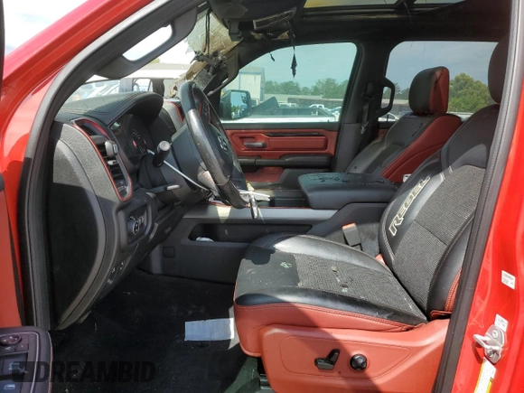 2019 Ram 1500 Rebel with VIN 1C6SRFLT9KN565772, listed as a Copart auction lot 58992825 with Not provided miles and Salvage title. Bid and sale history available at DreamBid. Image 7.
