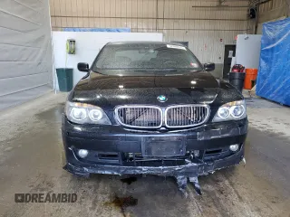 2007 BMW 7 Series 750i with VIN WBAHL83527DT89112, listed as a Copart auction lot 52806635 with 174,758 mi miles and Salvage title. Bid and sale history available at DreamBid. Image 5.