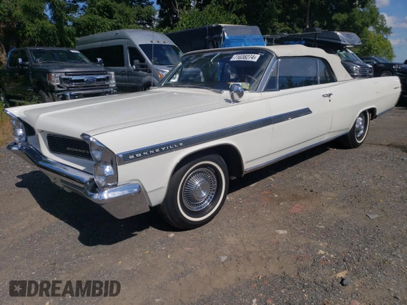 1963 Pontiac Bonneville z VIN 863L51113, wystawiony jako Copart lot #71038274 z przebiegiem 47 854 mil mil oraz Czysty tytuł • Clean title. Historia ofert i sprzedaży dostępna na DreamBid. Obrazek 1.
