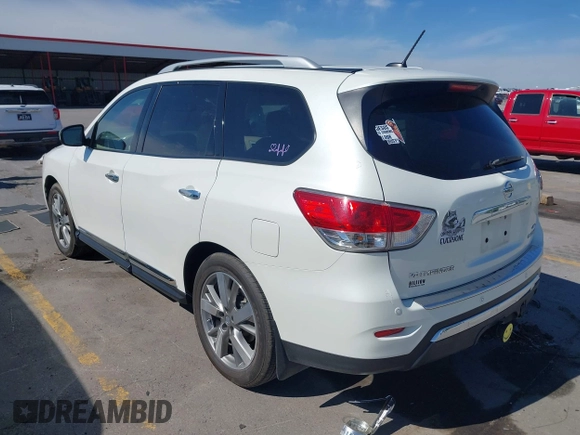 2015 Nissan Pathfinder SL with VIN 5N1AR2MM4FC707351, listed as a IAAI auction lot 42334235 with 124,017 mi miles and . Bid and sale history available at DreamBid. Image 3.