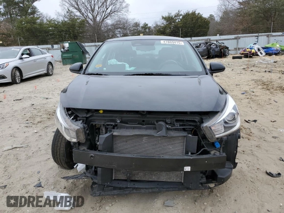 2022 Kia Rio S with VIN 3KPA24AD9NE505086, listed as a Copart auction lot 47869415 with 24,215 mi miles and Salvage Title. Bid and sale history available at carsss.com. Image 5.