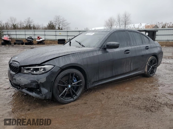 2022 BMW 3 Series M340i xDrive with VIN 3MW5U9J01N8C39211, listed as a Copart auction lot 86529384 with 50,219 mi miles and Salvage Title. Bid and sale history available at carsss.com. Image 1.