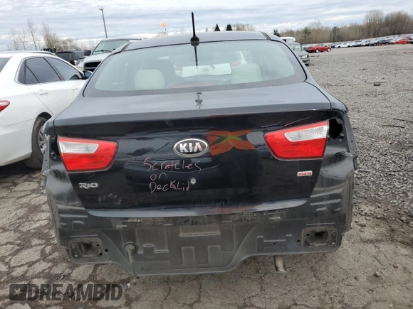 2013 Kia Rio LX with VIN KNADM4A30D6207753, listed as a Copart auction lot 85595694 with 63,062 mi miles and Salvage Title. Bid and sale history available at carsss.com. Image 6.