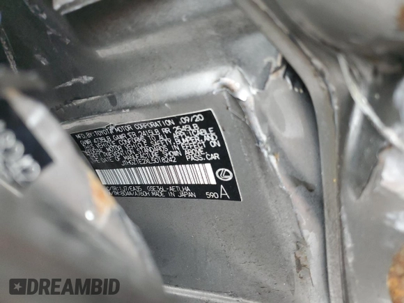 2020 Lexus IS 350 F Sport with VIN JTHGZ1E2XL5018242, listed as a Copart auction lot 43329635 with 38,135 mi miles and Salvage title. Bid and sale history available at DreamBid. Image 14.