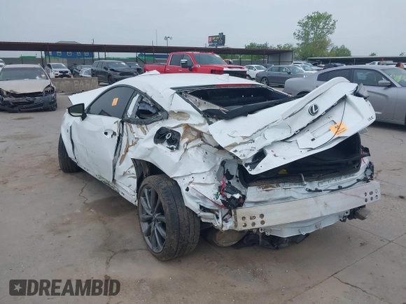 2022 Lexus RC with VIN JTHGZ5BCXN5025375, listed as a IAAI auction lot 39028275 with 1 mi miles. Bid and sale history available at carsss.com. Image 3.