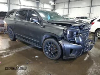 2022 GMC Yukon XL Denali with VIN 1GKS2JKL7NR159816, listed as a Copart auction lot 49436295 with 130,358 mi miles and Salvage Title. Bid and sale history available at carsss.com. Image 4.