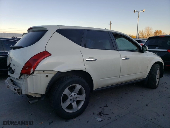 2003 Nissan Murano SE with VIN JN8AZ08W13W235595, listed as a Copart auction lot 80580544 with 266,424 mi miles and Salvage Title. Bid and sale history available at carsss.com. Image 3.