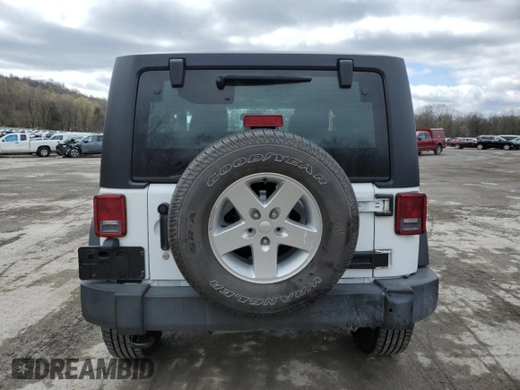 2015 Jeep Wrangler Sport with VIN 1C4AJWAG5FL761338, listed as a Copart auction lot 53123515 with 93,677 mi miles and Salvage Title. Bid and sale history available at carsss.com. Image 6.