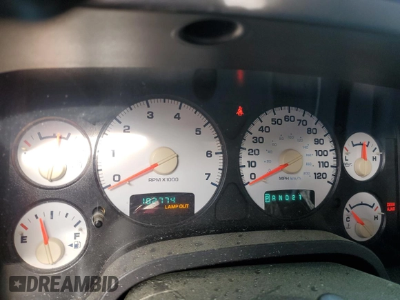 2004 Dodge Ram 2500 SLT with VIN 3D7KU28D44G210544, listed as a Copart auction lot 52291895 with 182,774 mi miles and Salvage Title. Bid and sale history available at carsss.com. Image 9.