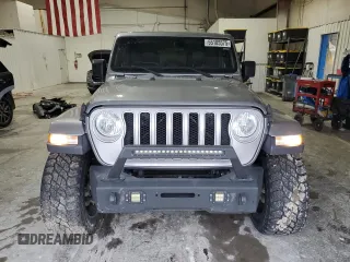 2018 Jeep Wrangler Unlimited Sahara with VIN 1C4HJXEG2JW196357, listed as a Copart auction lot 55105575 with Not provided miles and Salvage title. Bid and sale history available at DreamBid. Image 5.