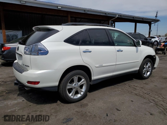 2008 Lexus RX 400h with VIN JTJHW31U282857051, listed as a Copart auction lot 52996275 with 178,118 mi miles and Salvage Title. Bid and sale history available at DreamBid. Image 3.