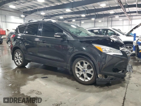 2015 Ford Escape Titanium with VIN 1FMCU9J96FUA43340, listed as a Copart auction lot 55756395 with 142,039 mi miles and Salvage Title. Bid and sale history available at DreamBid. Image 4.