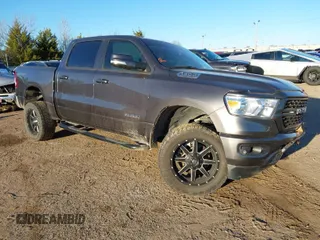 2022 Ram 1500 Big Horn with VIN 1C6SRFFT0NN145673, listed as a IAAI auction lot 41310561 with 47,342 mi miles and . Bid and sale history available at DreamBid. Image 1.