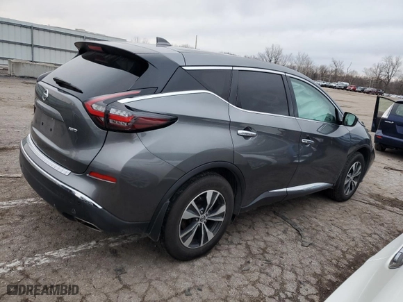 2021 Nissan Murano S with VIN 5N1AZ2AS9MC137640, listed as a Copart auction lot 38005244 with 25,705 mi miles and Salvage Title. Bid and sale history available at carsss.com. Image 3.