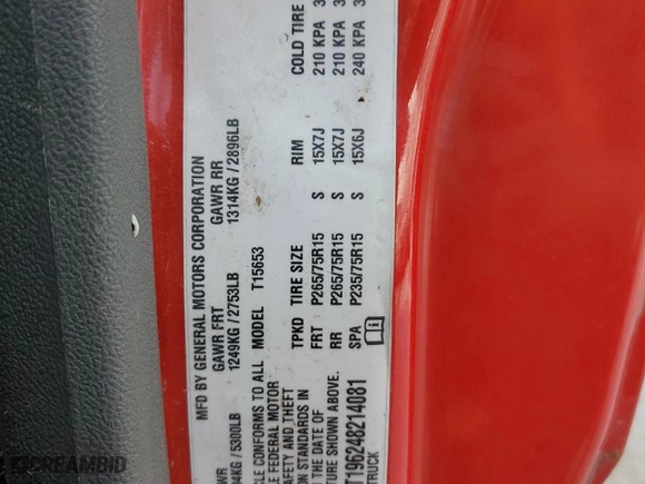 2004 Chevrolet Colorado LS Z85 with VIN 1GCDT196248214081, listed as a Copart auction lot 77973684 with 246,491 mi miles and Salvage Title. Bid and sale history available at carsss.com. Image 12.