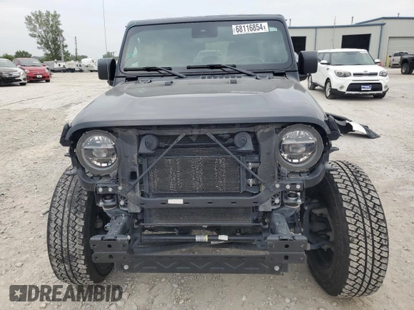 2021 Jeep Wrangler Unlimited Sahara Altitude with VIN 1C4HJXEGXMW671418, listed as a Copart auction lot 68116854 with 38,680 mi miles and Salvage title. Bid and sale history available at DreamBid. Image 5.