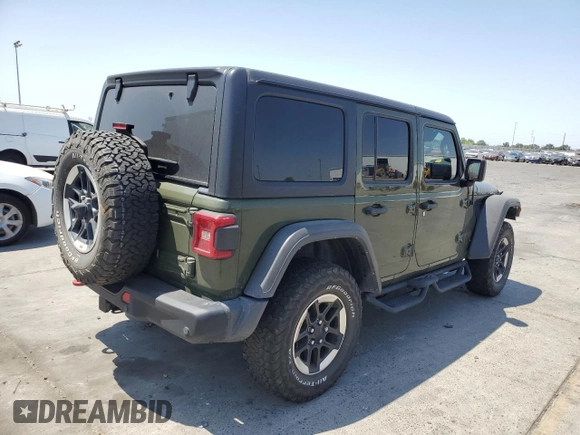 2021 Jeep Wrangler Unlimited Rubicon z VIN 1C4HJXFG6MW700458, wystawiony jako Copart lot #59791015 z przebiegiem 45 562 mil mil oraz Szkoda całkowita • Salvage title. Historia ofert i sprzedaży dostępna na DreamBid. Obrazek 3.