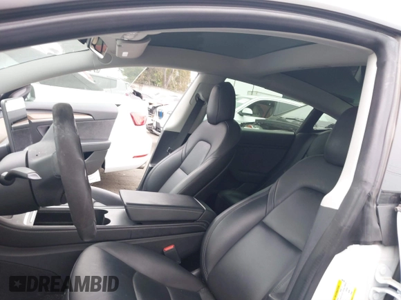 2022 Tesla Model 3 with VIN 5YJ3E1EA7NF108758, listed as a IAAI auction lot 41824437 with Not Provided miles. Bid and sale history available at carsss.com. Image 21.