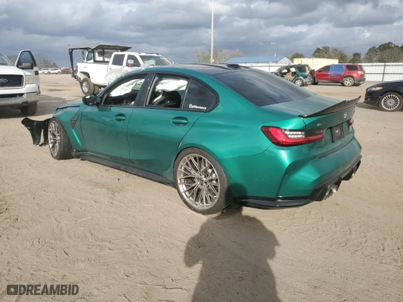 2023 BMW M3 Competition xDrive with VIN WBS43AY07PFR11218, listed as a Copart auction lot 44786635 with 0 mi miles and Salvage Title. Bid and sale history available at carsss.com. Image 2.