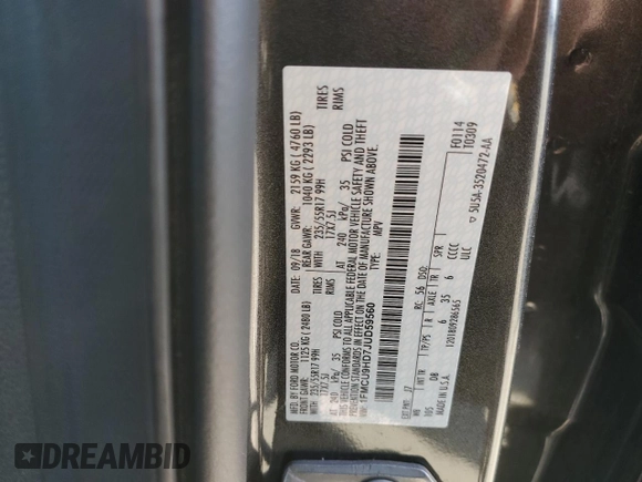 2018 Ford Escape SEL with VIN 1FMCU9HD7JUD59560, listed as a Copart auction lot 46841965 with 70,664 mi miles and Salvage Title. Bid and sale history available at carsss.com. Image 14.