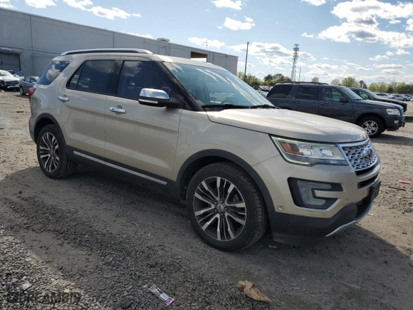 2017 Ford Explorer Platinum with VIN 1FM5K8HT8HGA08486, listed as a Copart auction lot 52991125 with 108,216 mi miles and Clean Title. Bid and sale history available at carsss.com. Image 4.