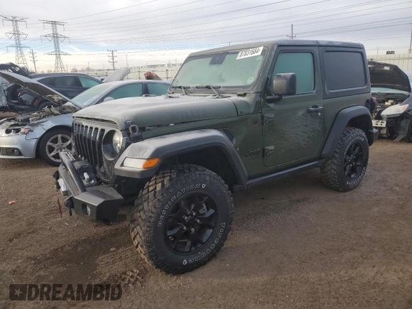 2021 Jeep Wrangler Sport S with VIN 1C4HJXAG0MW626381, listed as a Copart auction lot 87031684 with 53,187 mi miles and Salvage Title. Bid and sale history available at DreamBid. Image 1.