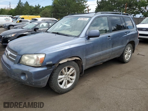2006 Toyota Highlander Hybrid with VIN JTEEW21A760012240, listed as a Copart auction lot 66479024 with 221,033 mi miles and Salvage Title. Bid and sale history available at carsss.com. Image 1.