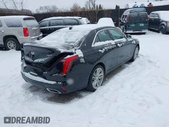 2020 Cadillac CT4 Premium Luxury with VIN 1G6DF5RK7L0149451, listed as a IAAI auction lot 41334189 with 22,830 mi miles. Bid and sale history available at carsss.com. Image 4.