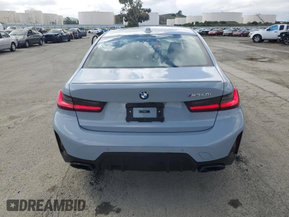 2024 BMW 3 Series M340i with VIN 3MW49FS03R8E17281, listed as a Copart auction lot 51256225 with 18,241 mi miles and Salvage Title. Bid and sale history available at carsss.com. Image 6.