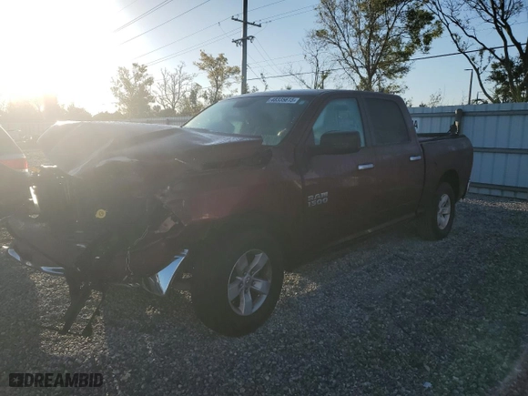 2018 Ram 1500 Big Horn with VIN 1C6RR6LG1JS248165, listed as a Copart auction lot 48335615 with 103,196 mi miles and Salvage Title. Bid and sale history available at carsss.com. Image 1.