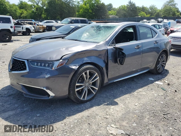 2020 Acura TLX w/Technology Pkg with VIN 19UUB2F49LA005036, listed as a Copart auction lot 56857254 with 24,332 mi miles and Salvage Title. Bid and sale history available at carsss.com. Image 1.