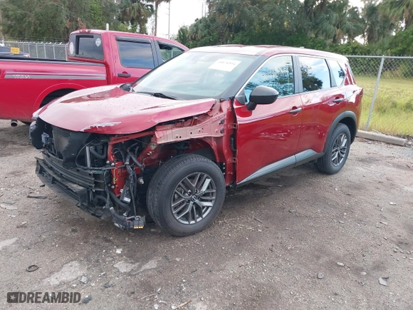 2023 Nissan Rogue S with VIN 5N1BT3AA1PC787523, listed as a IAAI auction lot 41076954 with 47,188 mi miles. Bid and sale history available at carsss.com. Image 18.