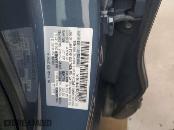 2022 Mazda CX-9 Carbon Edition with VIN JM3TCBDY5N0611396, listed as a Copart auction lot 61354825 with 82,780 mi miles and Salvage title. Bid and sale history available at DreamBid. Image 12.