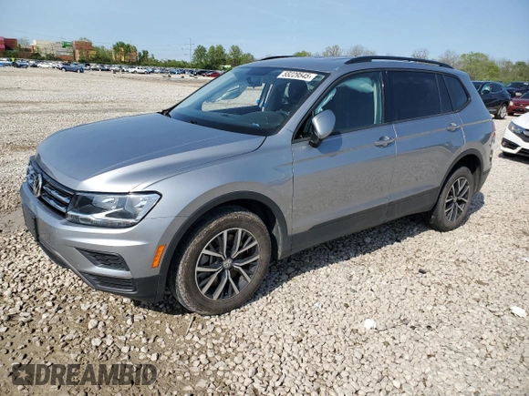 2021 Volkswagen Tiguan S with VIN 3VV1B7AX7MM133023, listed as a Copart auction lot 55229545 with 57,228 mi miles and Salvage title. Bid and sale history available at DreamBid. Image 1.
