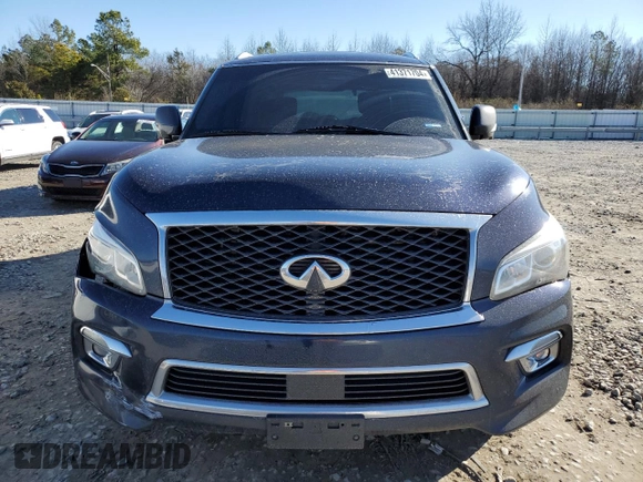 2015 Infiniti QX80 with VIN JN8AZ2NF2F9573090, listed as a Copart auction lot 41371704 with 216,620 mi miles and Salvage Title. Bid and sale history available at carsss.com. Image 5.