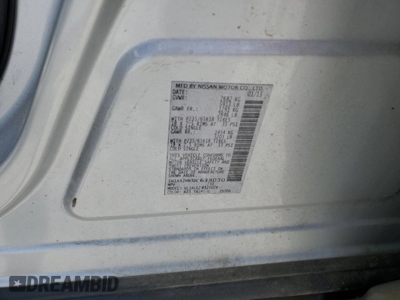 2013 Nissan Pathfinder SL with VIN 5N1AR2MN3DC638030, listed as a Copart auction lot 50682995 with 164,614 mi miles and Salvage Title. Bid and sale history available at DreamBid. Image 13.