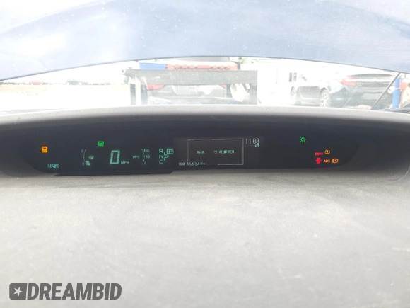 2013 Toyota Prius One with VIN JTDKN3DU8D1692971, listed as a Copart auction lot 53854465 with 166,342 mi miles and Clean Title. Bid and sale history available at DreamBid. Image 9.